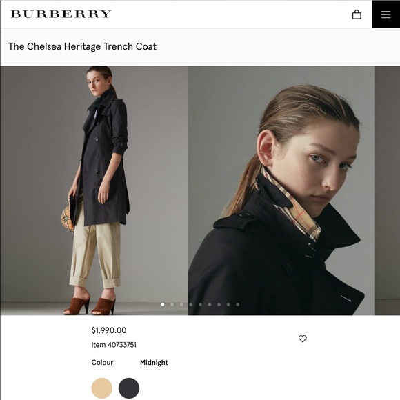 The Chelsea Heritage Trench Coat Burberry in Black - Picture 2 of 5